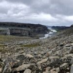Nach dem Wasserfall Dettifoss Nach dem Wasserfall Dettifoss