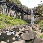Skaftafell NP: der Wasserfall Svartifoss Island: Skaftafell NP