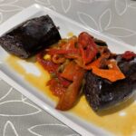 Das Restaurant "Terete" in Haro: Reis-Blutwurst mit grillierten Peperoni Das Restaurant "Terete" in Haro: Reis-Blutwurst mit grillierten Peperoni