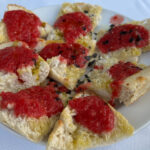 Ronda: Restaurante Casa Maria / Vorspeise: grilliertes Brot mit Tomaten Ronda: Restaurante Casa Maria / Vorspeise: grilliertes Brot mit Tomaten