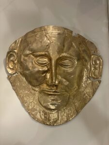 Museum von Mikenes: die goldige Maske des Agamenon