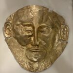 Museum von Mikenes: die goldige Maske des Agamenon Museum von Mikenes: die goldige Maske des Agamenon