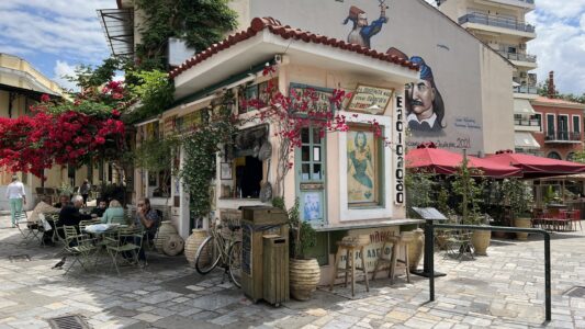 Der älteste Souvlaki-Imbssstand von Kalamata