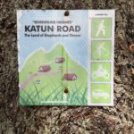 Katun Road: Kennzeichnung der Wanderwege und der Pisten Katun Road: Kennzeichnung der Wanderwege und der Pisten