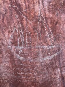 Walga Rock: Aborigines Felsen Malerei