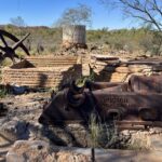 Skull Springs Road: Ruine einer alten Mine Skull Springs Road: Ruine einer alten Mine