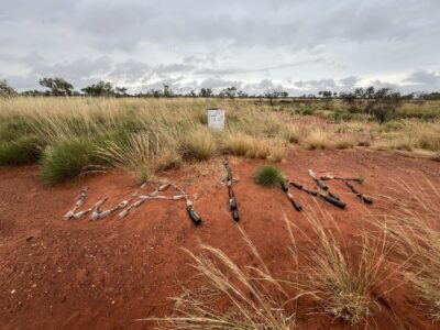 Tanami Road: die Grenze Western Australia - Northern Territory
