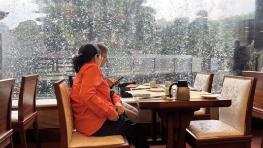 Kowloon: Nam Lian Garden (Restaurant unter einem Wasserfall)