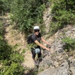 Santa Linya, Wanderung zum Mirador "El Balconet": kleine aber steile Kletterpartie Santa Linya, Wanderung zum Mirador "El Balconet": kleine aber steile Kletterpartie
