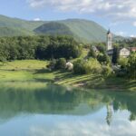 Ramsko jezero: Blick aus dem Campingplatz Ramsko jezero: Blick aus dem Campingplatz
